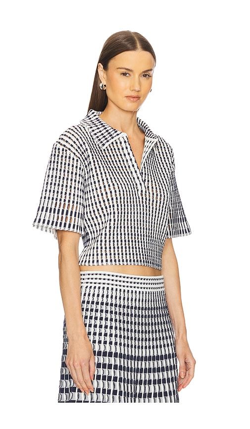 Adley Cropped Polo in Navy. - size L (also in S, XS) - SIMKHAI - Modalova