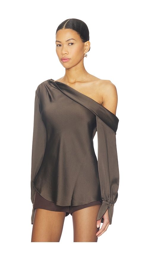 Alice One Shoulder Top in Brown. - size S (also in XS, M) - SIMKHAI - Modalova