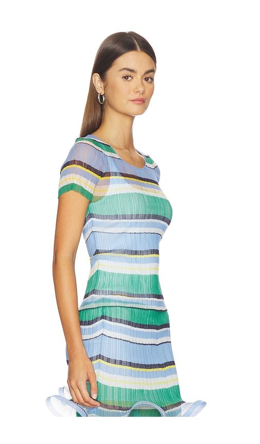 Knox Plisse Top in Blue,Green. - size L (also in S, XS) - SIMKHAI - Modalova