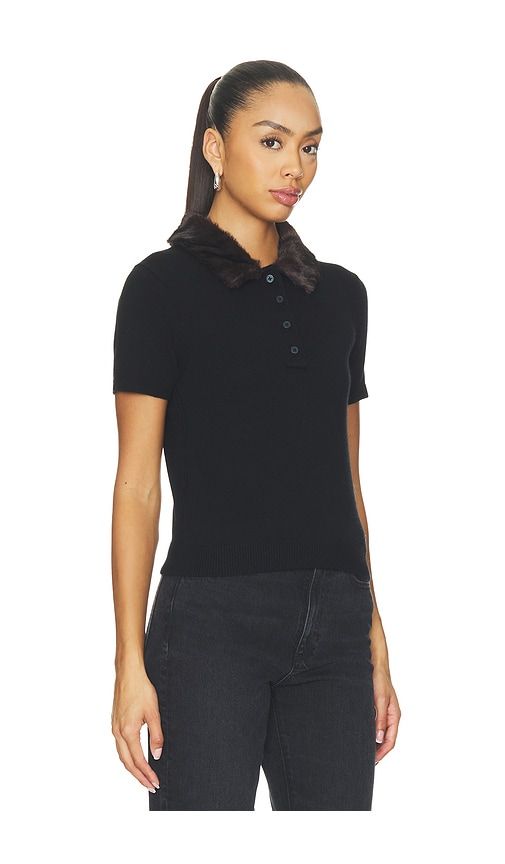 Vayla Short Sleeve Polo in Black. - size L (also in M, S, XS) - SIMKHAI - Modalova