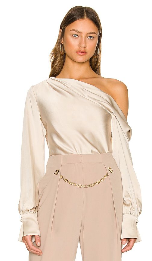 Alice One Shoulder Top in Cream. - size M (also in S) - SIMKHAI - Modalova