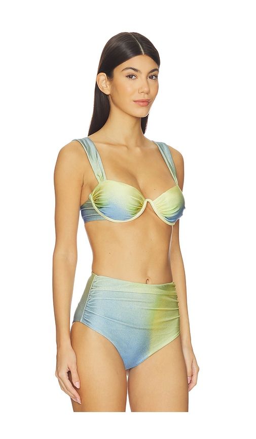 Anniston Bikini Top in Blue,Yellow. - size L (also in M, S, XS) - SIMKHAI - Modalova