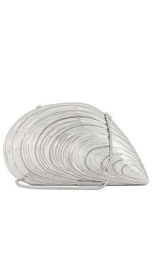 Bridget Oyster Shell Clutch in Metallic - SIMKHAI - Modalova