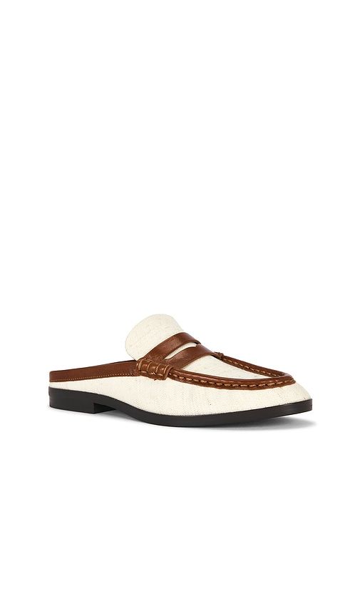 Dean Canvas Combo Loafer Mule in Cream. - size 35 (also in 37, 38, 41) - SIMKHAI - Modalova
