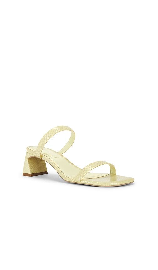 Clara Snake Print Leather Block Heel in Yellow. - size 38 (also in 39, 40) - SIMKHAI - Modalova