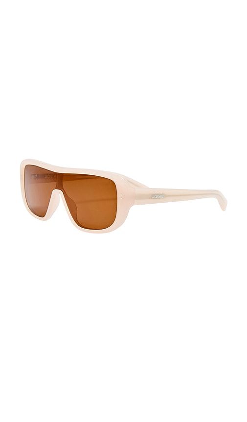 Shield Sunglasses in Cream - JACQUEMUS - Modalova