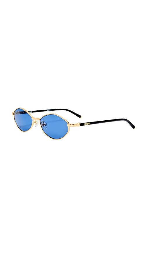 Oval Sunglasses in Metallic Gold - JACQUEMUS - Modalova