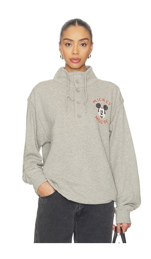 Mickey Mouse Fleece Yoke Sweatshirt in Grey. - size L (also in M, S, XL/1X, XS) - Junk Food - Modalova