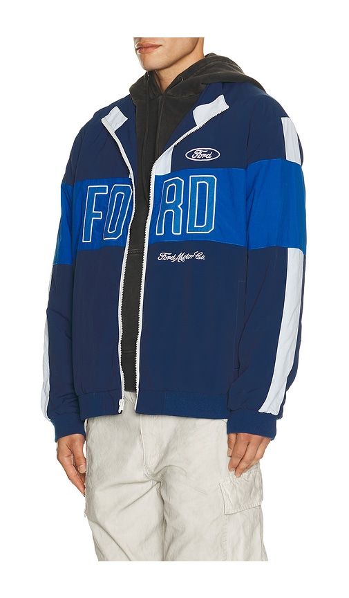 Ford Windbreaker Jacket in Blue. - size L (also in M, S, XL/1X) - Junk Food - Modalova