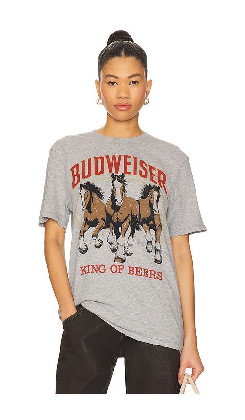 Budweiser King Of Beers Tee in Grey. - size M (also in S, XS) - Junk Food - Modalova