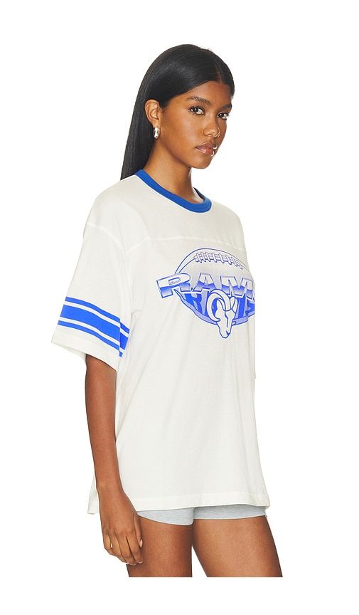Rams Oversized Stripe Ringer Tee in . - size L (also in M, S, XL/1X, XS) - Junk Food - Modalova