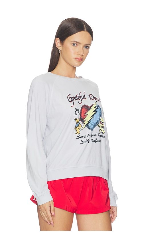 Grateful Dead Live 1988 Raglan Crew Fleece Sweatshirt in Blue. - size L (also in M, S, XS) - Junk Food - Modalova