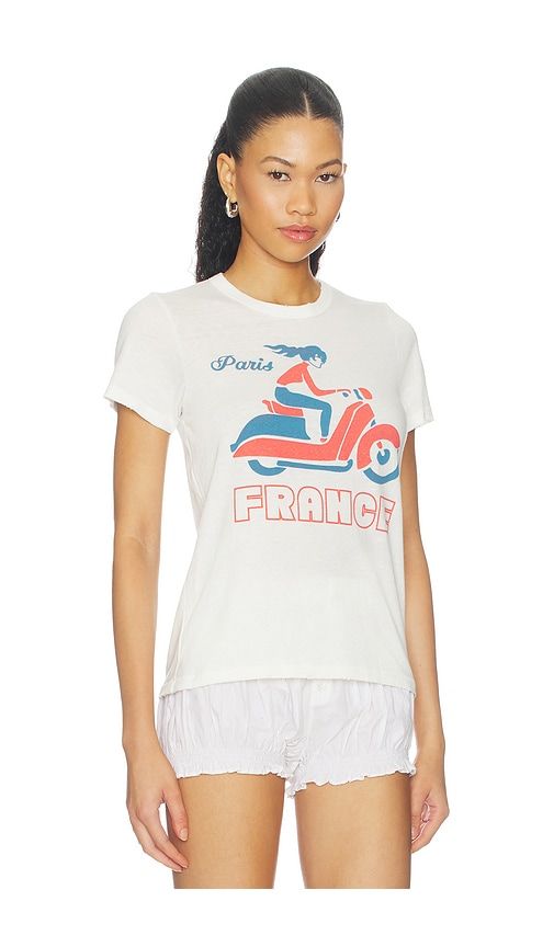 Paris France Tee in White. - size S (also in XS) - Junk Food - Modalova