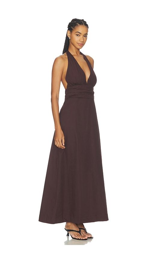 Dolly Halter Maxi Dress in Brown. - size L (also in M, S, XS) - Juillet - Modalova