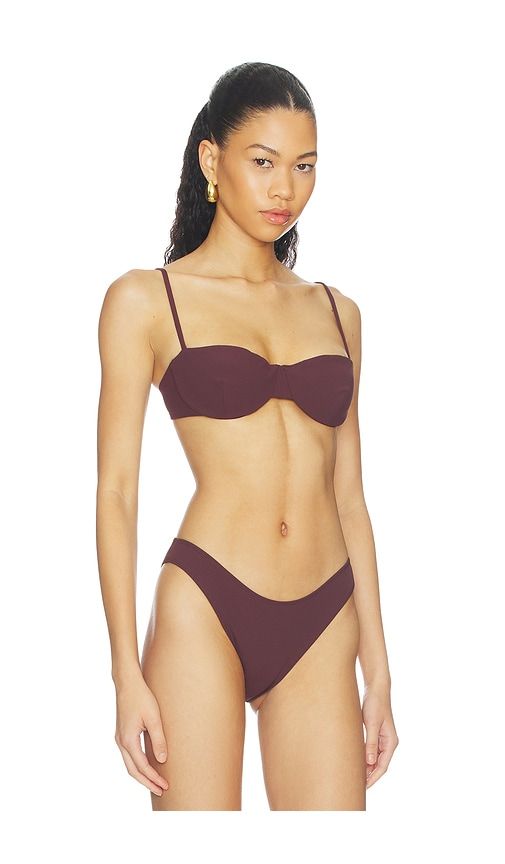 Ingrid Bikini Top in Brown. - size L (also in M, S, XS) - Juillet - Modalova