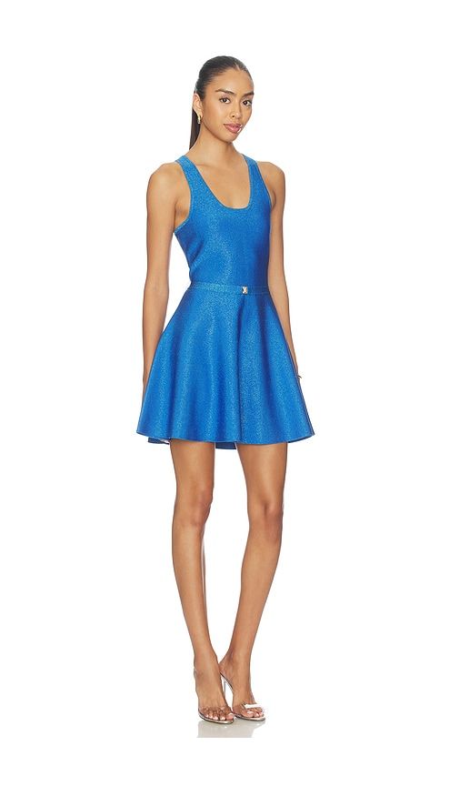 Cleo Knit Metallic Mini Dress in Blue. - size M (also in S) - Karina Grimaldi - Modalova