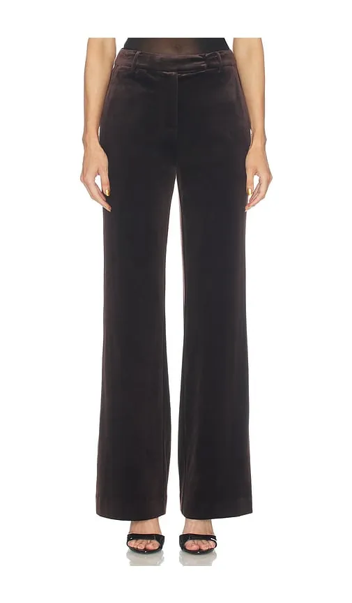 Shon Velvet Pants in Brown. - size L (also in M, S, XS) - Karina Grimaldi - Modalova