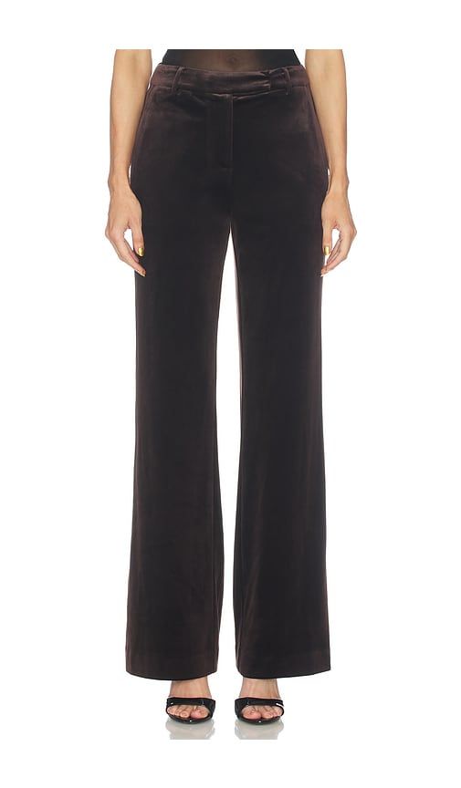 Shon Velvet Pants in Brown. - size XS (also in S, M, L) - Karina Grimaldi - Modalova