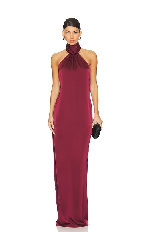 Sidrit Gown in Burgundy. - size L (also in M, XS) - Katie May - Modalova