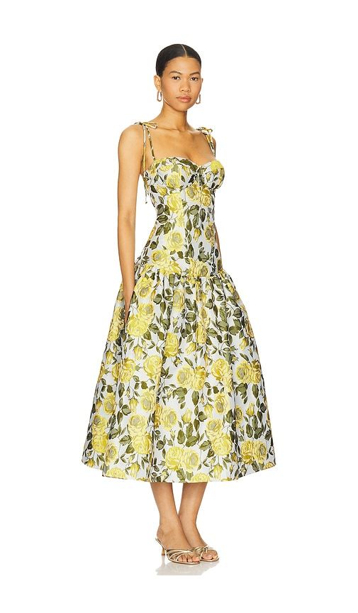 Dee Midi Dress in Olive,Yellow. - size M (also in XS) - Katie May - Modalova