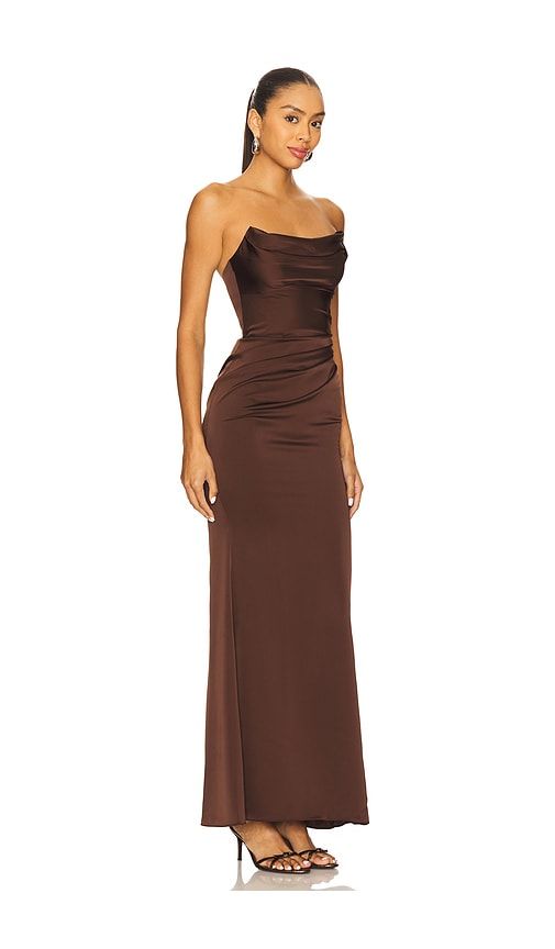 Taylor Gown in Chocolate. - size L (also in M, S, XS) - Katie May - Modalova