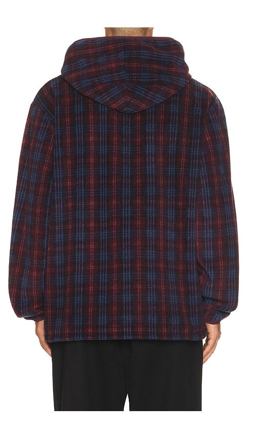 Fleece Check Button Hoodie in - KAPPY DESIGN - Modalova