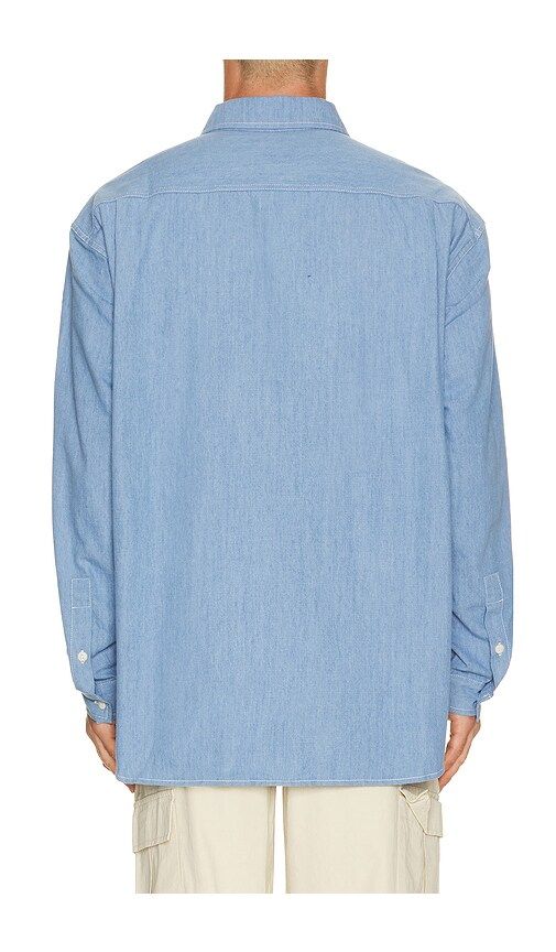 Relaxed Chambray Shirt in Blue - KAPPY DESIGN - Modalova