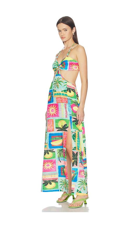 Beaded Cut Out Maxi Dress in Teal,Pink. - size L (also in M, S, XL, XS) - Kulani Kinis - Modalova