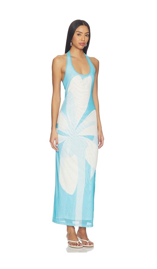 Mesh Halter Maxi Dress in Blue. - size L (also in M, S, XL, XS) - Kulani Kinis - Modalova