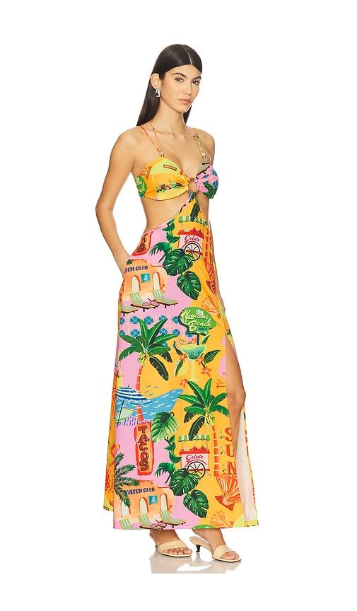 Beaded Cut Out Maxi Dress in Yellow. - size S (also in M, XL) - Kulani Kinis - Modalova