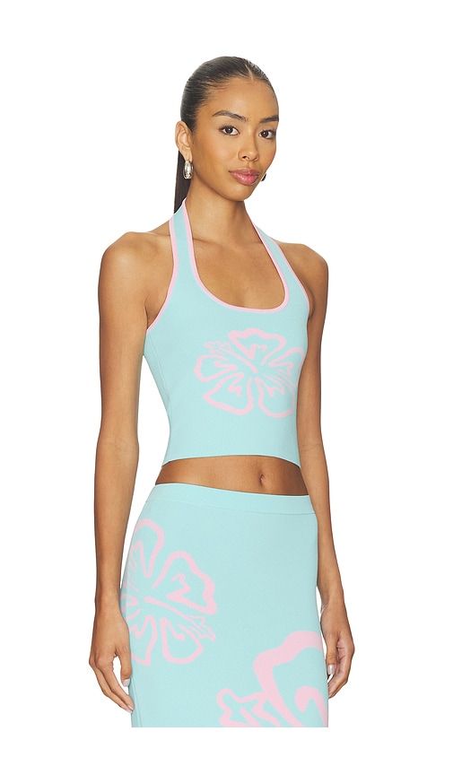 Knit Halter Top in Baby Blue. - size L (also in M, S, XL) - Kulani Kinis - Modalova