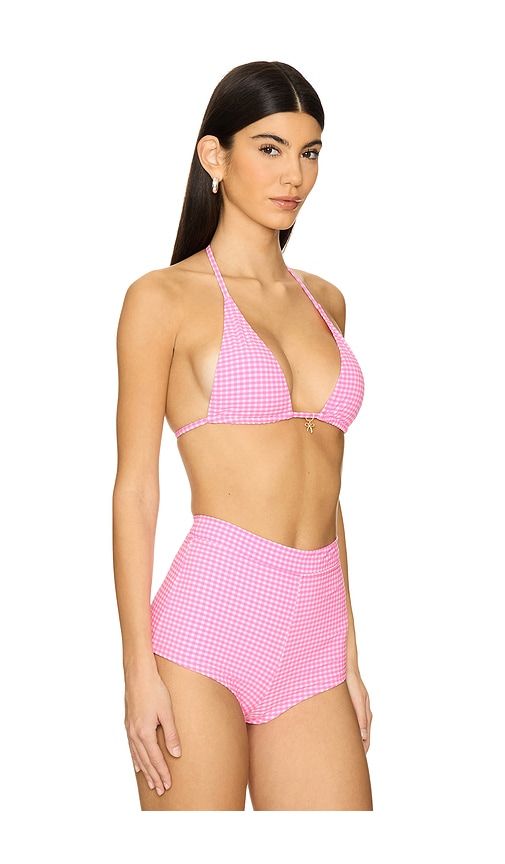 Classic Tie Halter Bikini Top in Pink. - size L (also in XS) - Kulani Kinis - Modalova