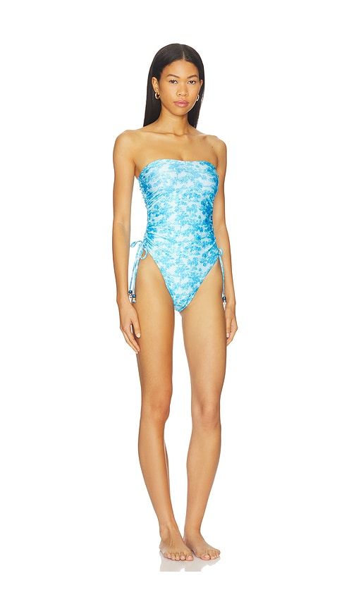 Ruched Bandeau Classic Cut One Piece in Blue. - size L (also in S, XL, XS) - Kulani Kinis - Modalova