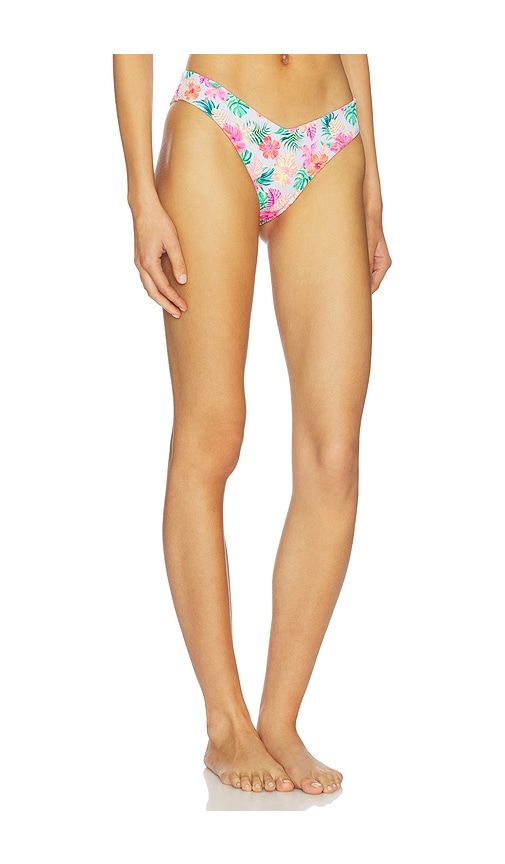 Cheeky V Bikini Bottom in Pink,White. - size L (also in M, S, XS) - Kulani Kinis - Modalova