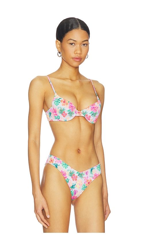 Slim Underwire Bikini Top in Pink,White. - size L (also in M, S, XS) - Kulani Kinis - Modalova