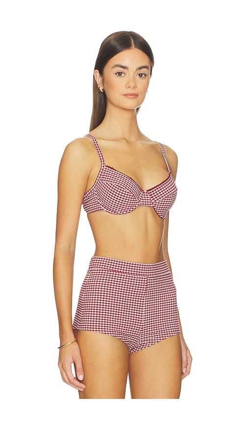 Decorative Ditzy Underwire Bikini Top in Red. - size M (also in S, XS) - Kulani Kinis - Modalova