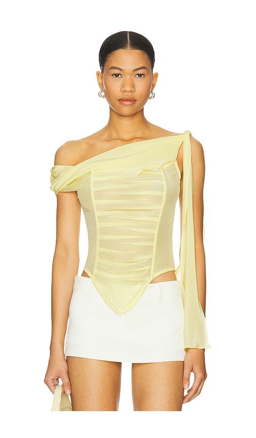 Chiffon Top in Yellow. - size L (also in M, S, XS) - Kim Shui - Modalova