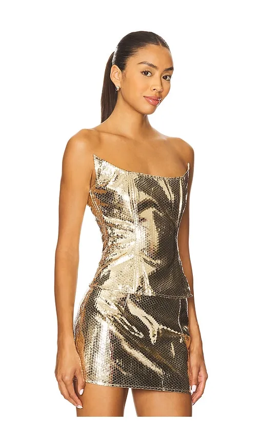 Ling Croc Corset in Metallic . - size L (also in XL) - Kim Shui - Modalova