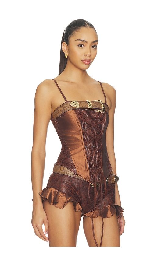 Frontier Lace-up Corset Top in . - size L (also in S) - Kim Shui - Modalova