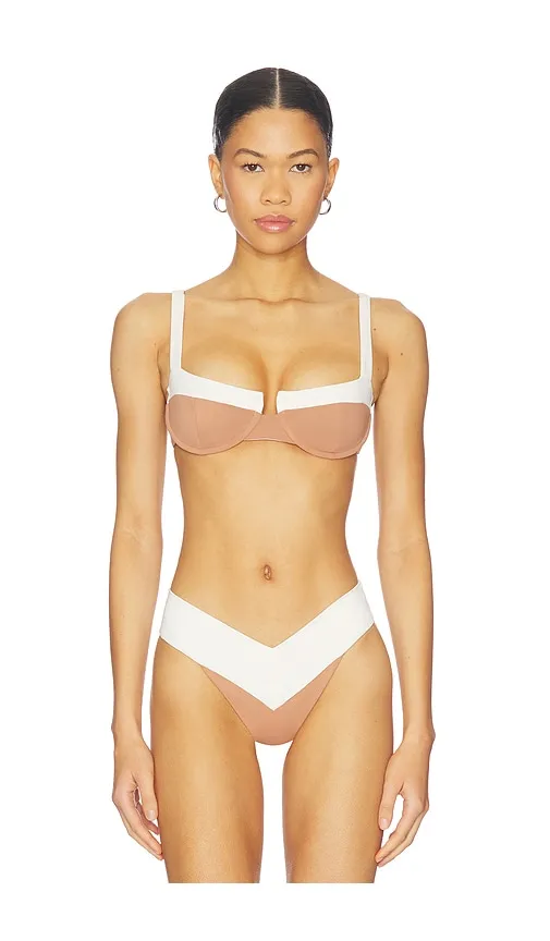 Jolene Reversible Bikini Top in White. - size L (also in M, S, XS) - KYA - Modalova