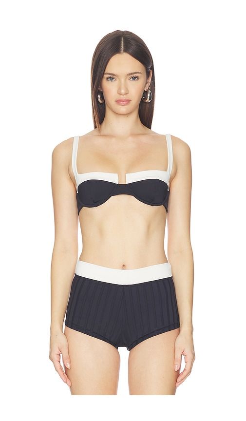 Jolene Reversible Bikini Top in Black,White. - size M (also in S, XS) - KYA - Modalova