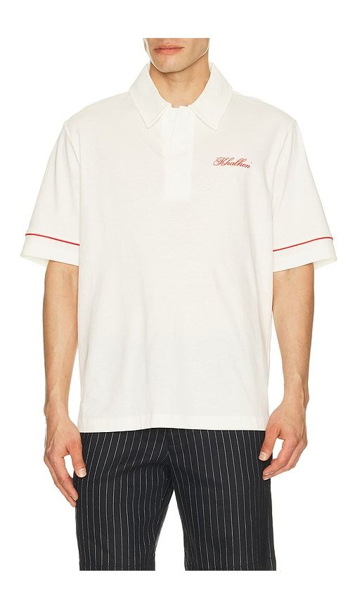 Saturday Club Emblem Polo in White. - size L (also in M, XL/1X, XXL/2X) - Khalhon - Modalova