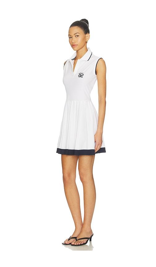 Club Trim Pleated Dress in White. - size S (also in M) - Khalhon - Modalova