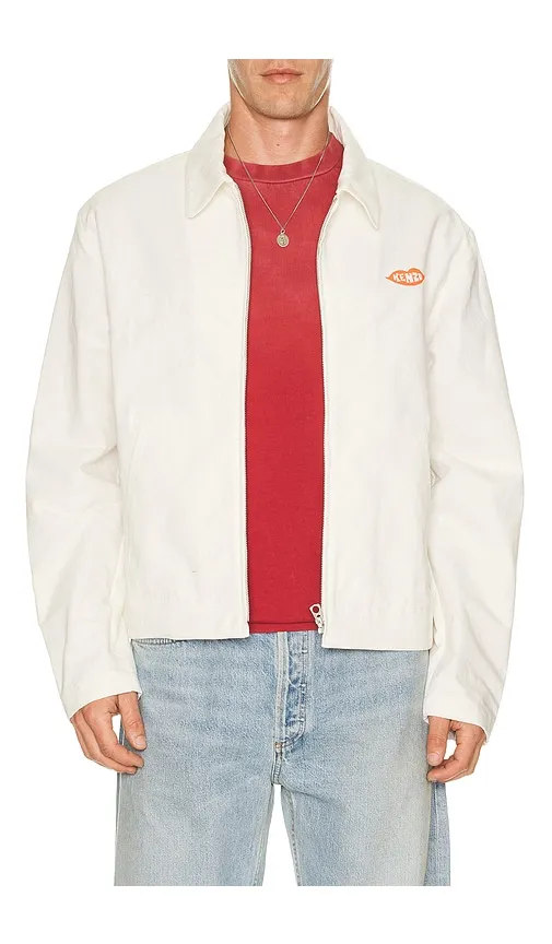 Loves Zipped Coach Jacket in Cream. - size L (also in M, S, XL/1X) - Kenzo - Modalova