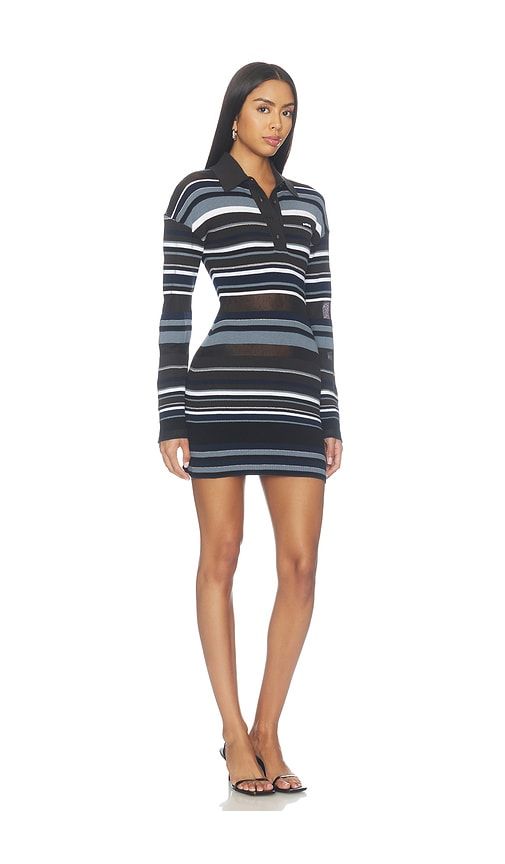 X REVOLVE Tamrin Knitted Long Sleeve Polo Dress in Grey. - size L (also in S, XS) - Ksubi - Modalova