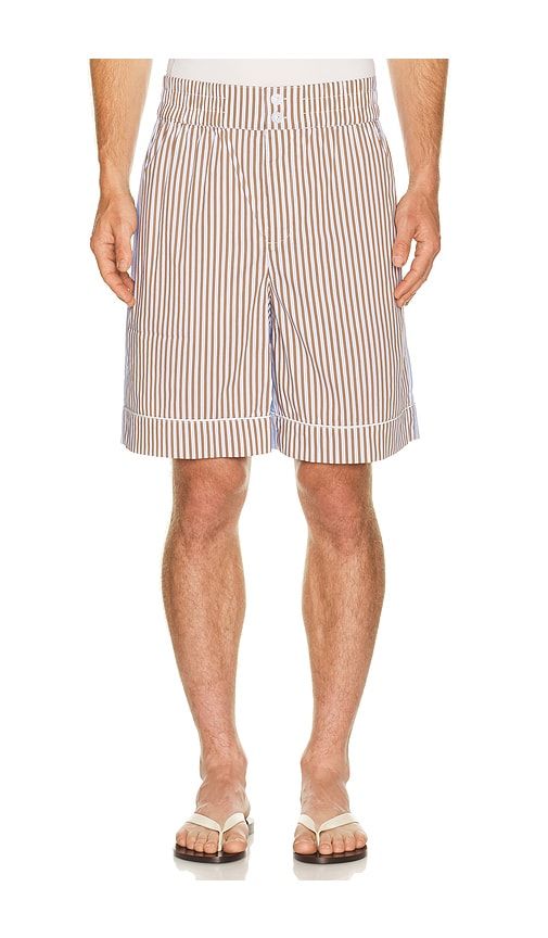 Striped Short in Brown. - size L (also in M, XL/1X) - KROST - Modalova