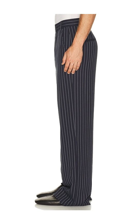 Elliott Pinstripe Trouser in Navy. - size L (also in M, S, XL/1X) - KROST - Modalova