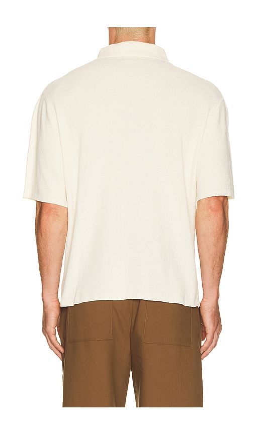 Crepe Knit Polo in Cream. - size L (also in M, S, XL/1X) - KROST - Modalova