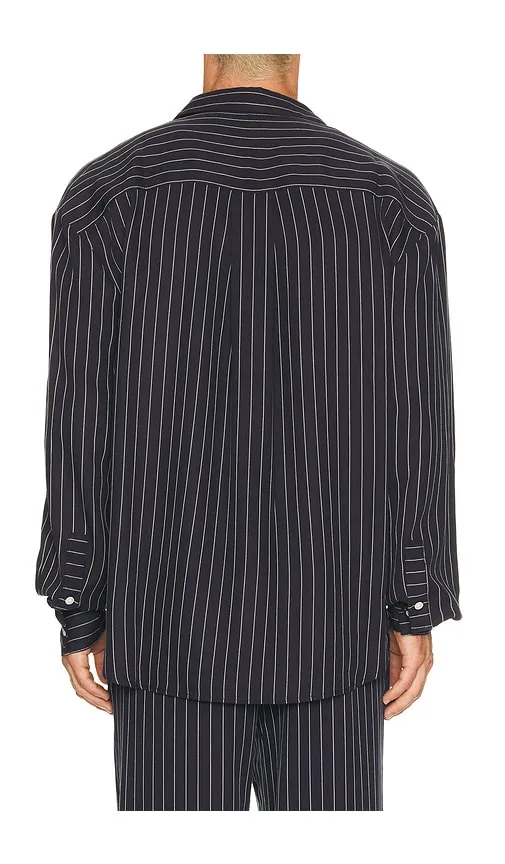 Long Pinstripe Shirt in Navy. - size L (also in M, S, XL/1X) - KROST - Modalova