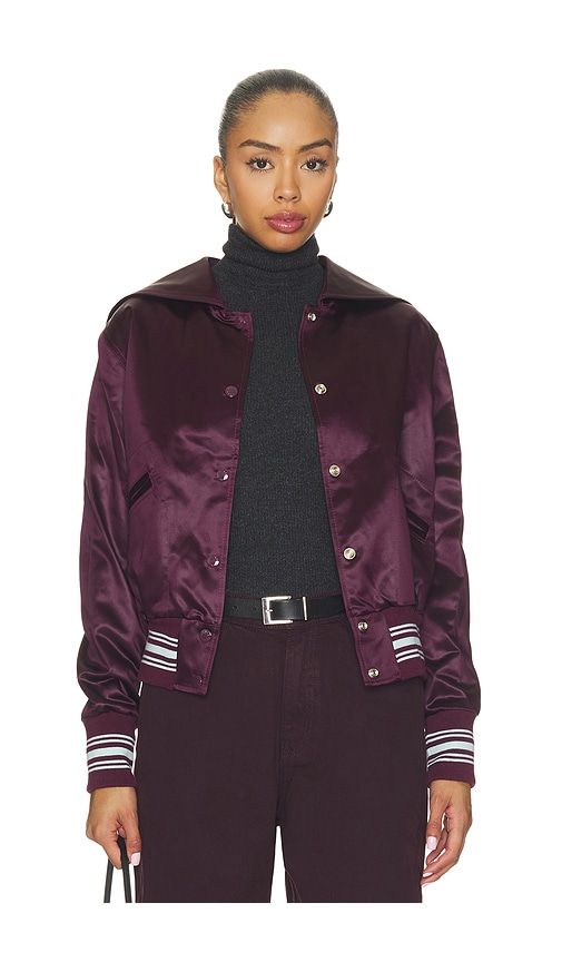 Varsity Cropped Bomber in Burgundy. - size M (also in S, XS) - Kenzo - Modalova
